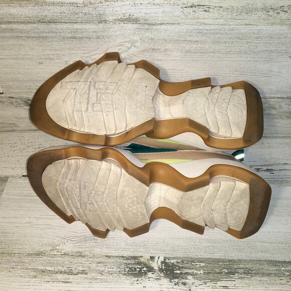 Sorel Kinetic Impact II Strap Sneaker Tan Teal Womens 7 Slip On Athleisure GORP - Picture 9 of 10